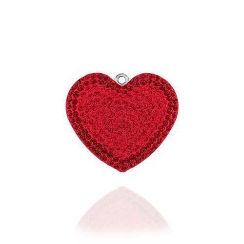 Inima Swarovski Phantasya Red & Lantisor Argint 925 [5]