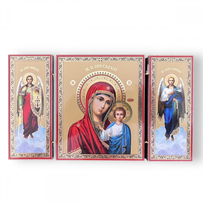 Icoana Fecioara Maria, Sf Arh. Mihail si Sf Arh. Gavril 21 cm x 12 cm [4]