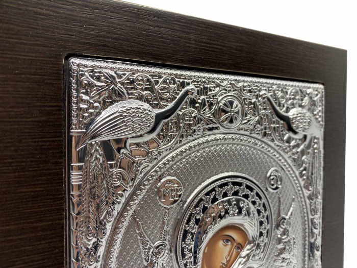 Cadou Paste Icoana Maica Domnului si Pruncul Argint [5]