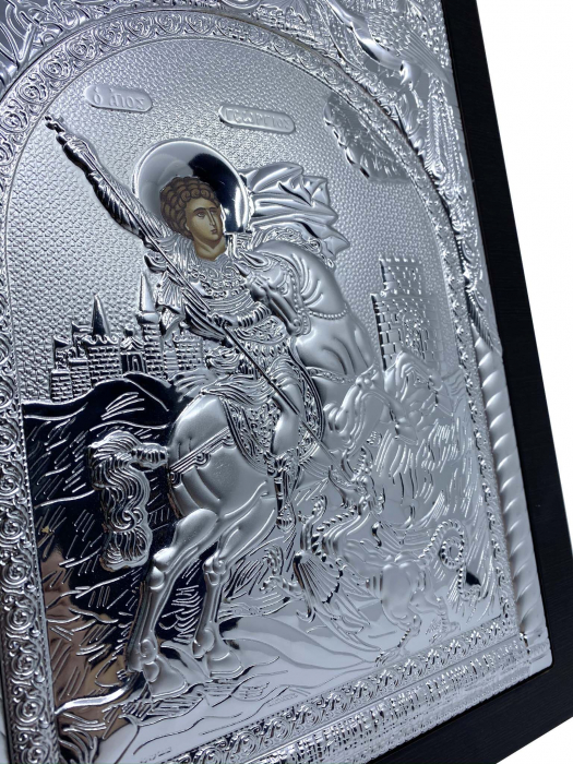 Icoana Sfantul Gheorghe placata cu Argint [4]