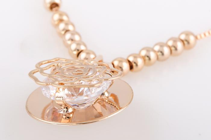 Set Colier si Cercei Borealy Aurora Gold Roses [4]