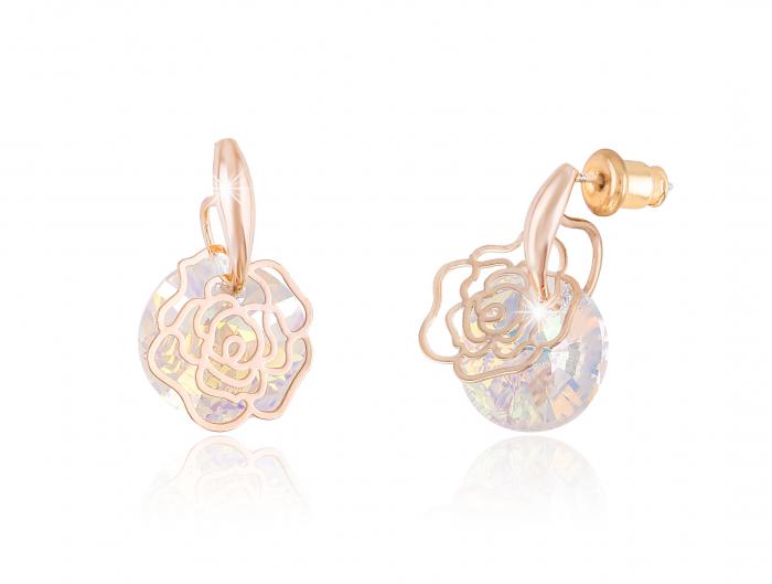 Set Colier si Cercei Borealy Aurora Gold Roses [2]