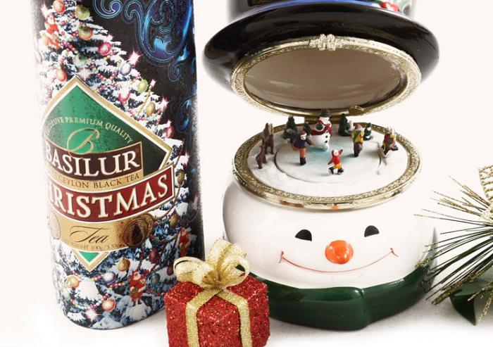 Cadou Muzical Snowman & Basilur Christmas Tea [2]