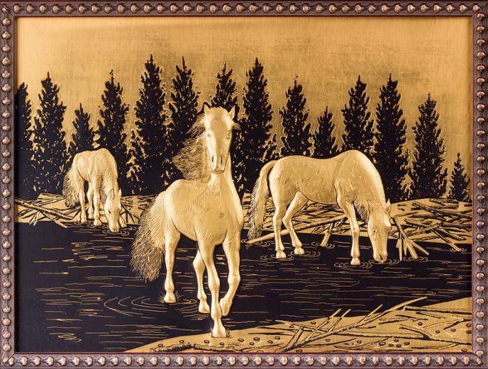 Tablou Equus Caballus in Gold by Credan - Made in Spain [2]