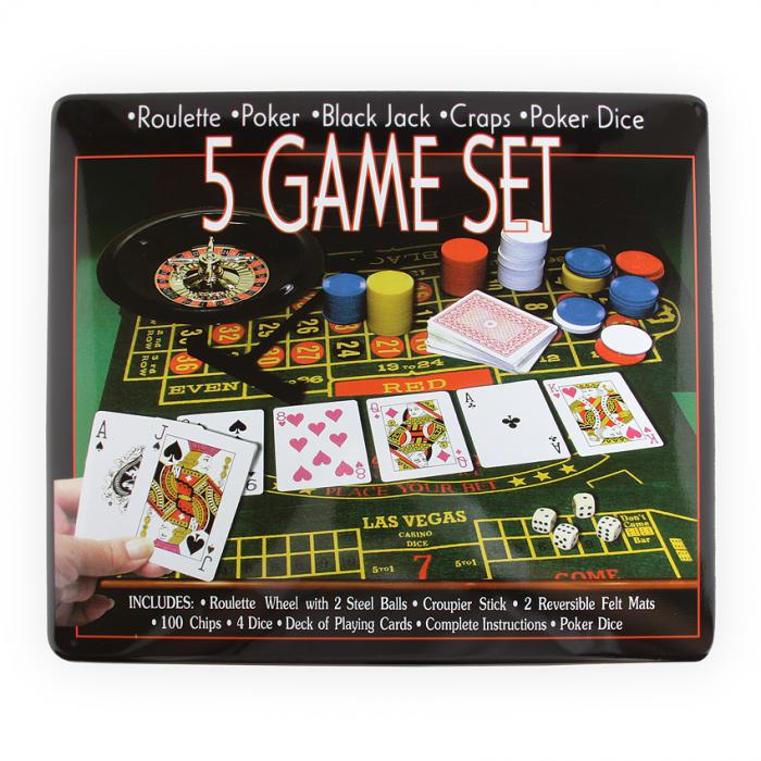 Set cazino "Las Vegas" - 5 Jocuri: ruleta, poker, Black Jack, craps, poker dice [7]
