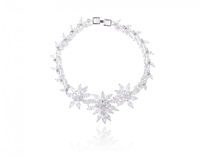 Colier, Cercei, Bratara si Inel Borealy Marquise Flowers [4]