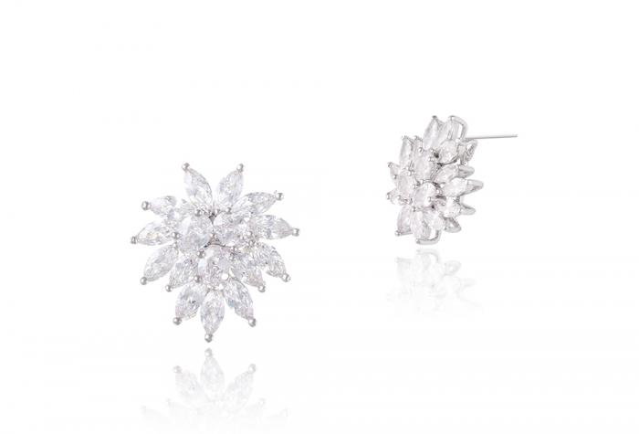 Colier, Cercei, Bratara si Inel Borealy Marquise Flowers [5]