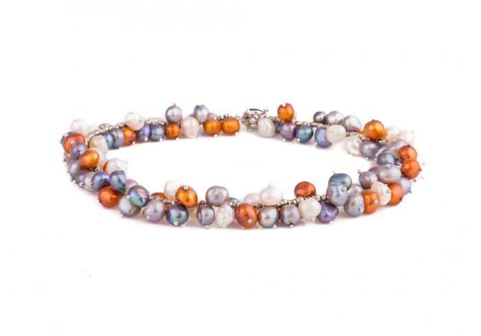 Colier si Bratara Perle Naturale Borealy Colorful [2]