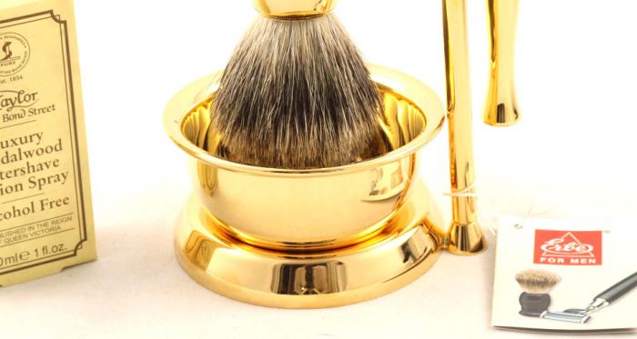 Gold Plated Luxury Shaving Set by Erbe Solingen, made in Germany [5]