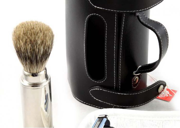 Set Barbierit Luxury Rasier in Lendertasche - Made in Germany [3]