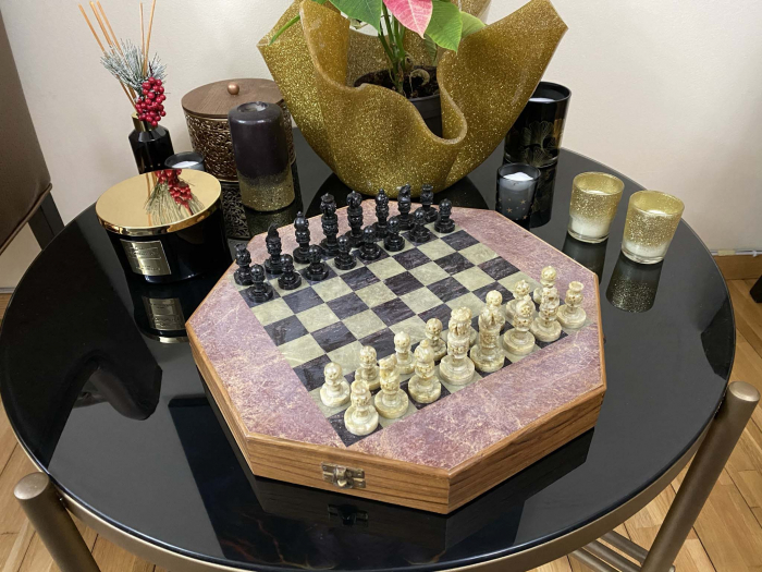 SAH din piatra naturala, sculptat manual [7]