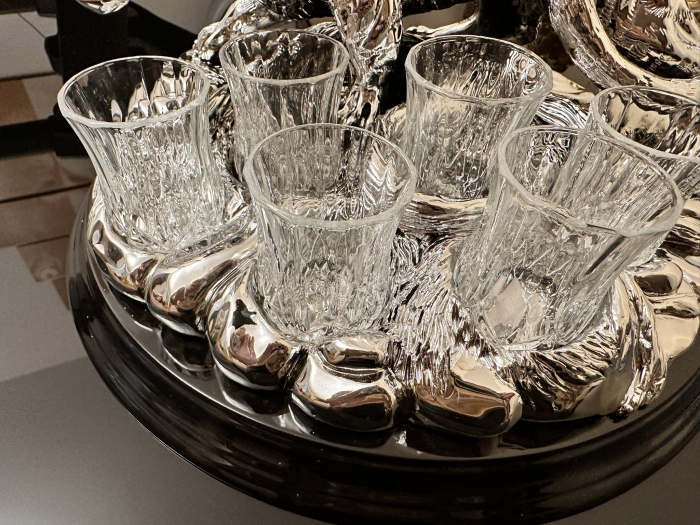 Indian Tiger Vodka Set Silver Plated by Chinelli - made in Italy [9]