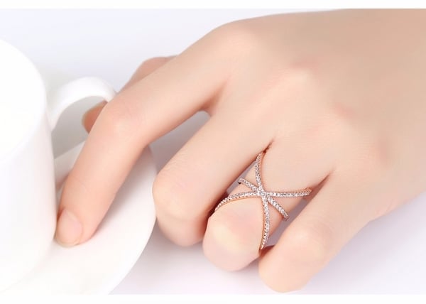 Inel Loopy Diamond Pink Gold by Borealy [2]