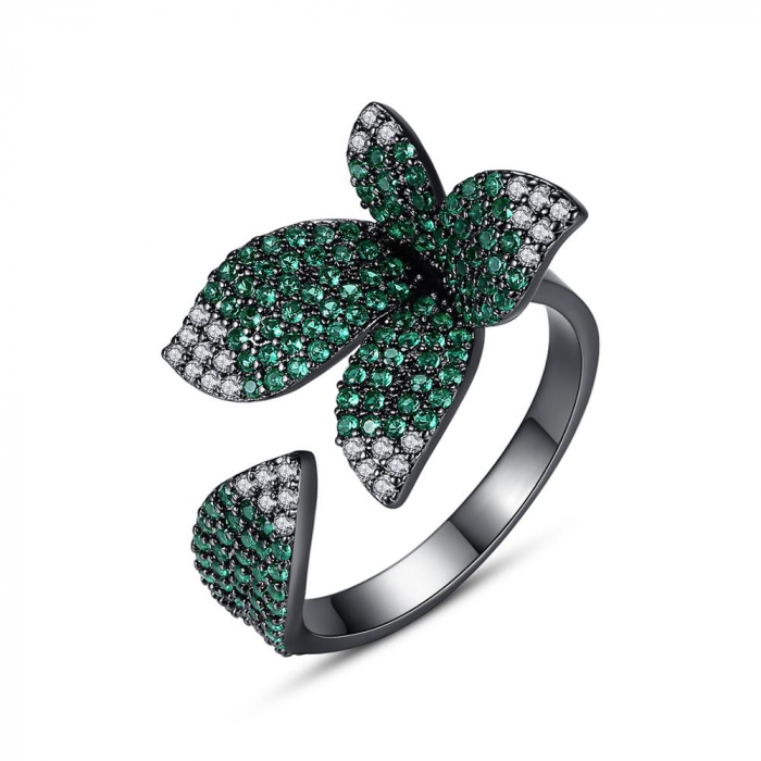 Inel Leaf Black Luxury [2]