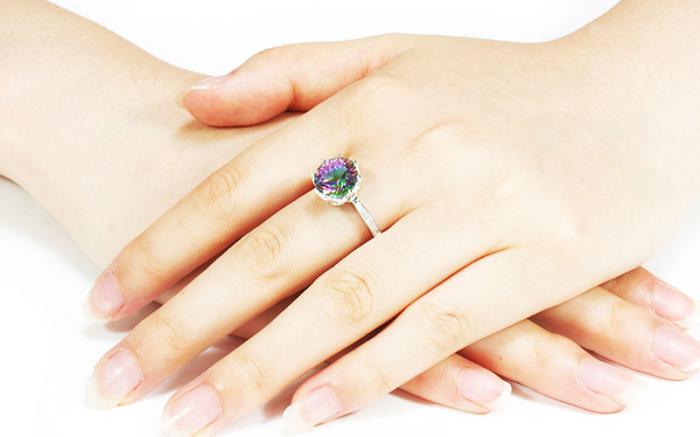 Inel Borealy Argint 925 Topaz 4 Carate Mistic Round Marimea 6 [5]