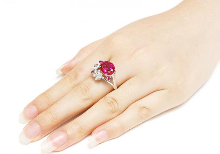 Inel Flower Rubin by Borealy Argint 925 [2]