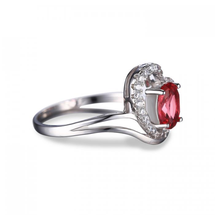 Inel Pink Love Safir Logodna marimea 7 [2]