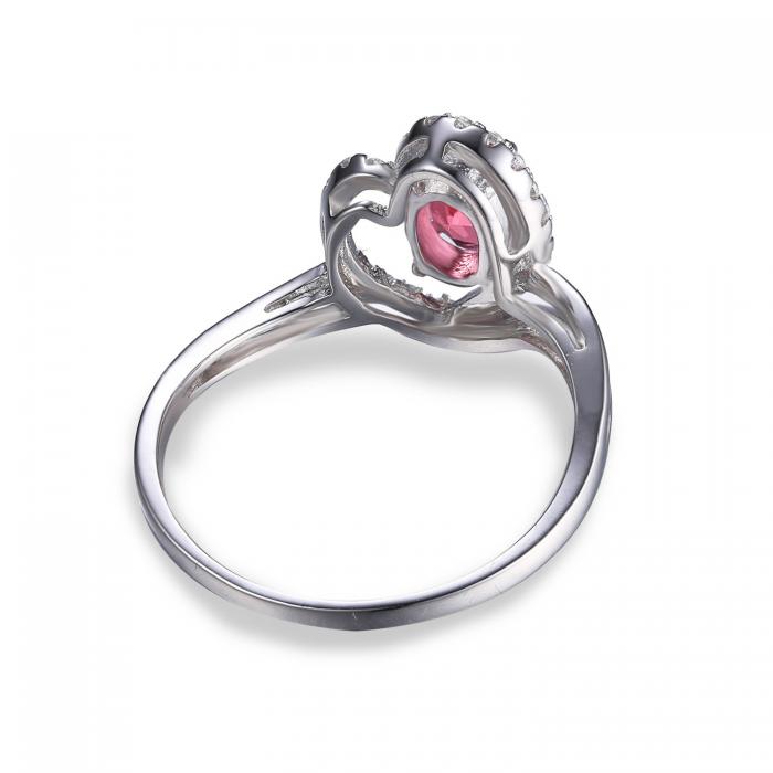 Inel Pink Love Safir Logodna marimea 7 [3]