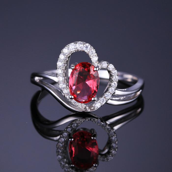 Inel Pink Love Safir Logodna marimea 7 [4]