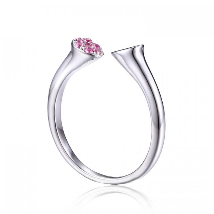 Inel Pink Safir Wrap Stackable ajustabil [3]