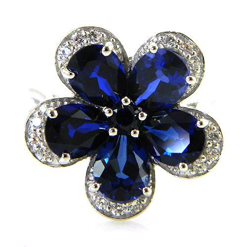 Inel Safire Flowers 5 carate & Silver 925 [2]