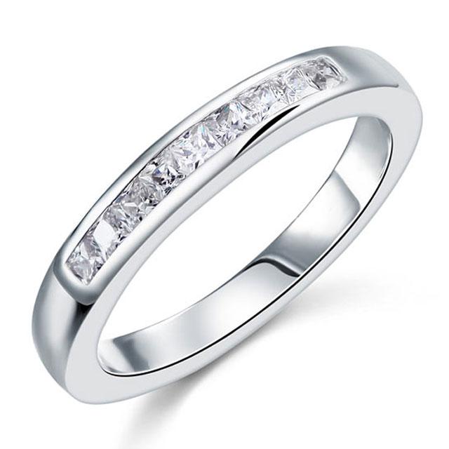 Inel Borealy Argint 925 Semi Eternity White Marimea 6 [5]
