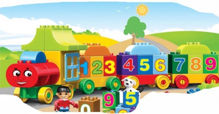 Joc creativ de construit Number Train - Learn to Count [3]