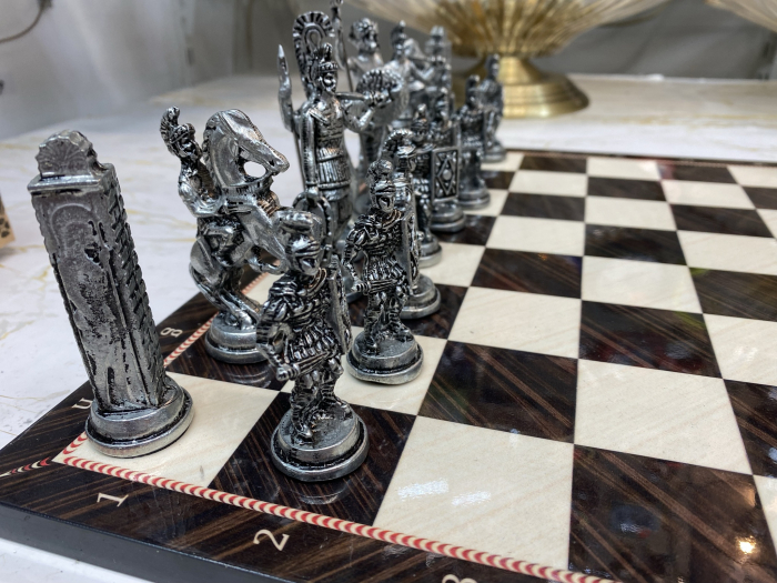 Luxury Joc de SAH din lemn cu piese din metal AURII/ARGINTII, calitate premium [5]