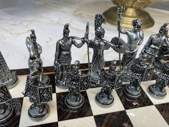 Luxury Joc de SAH din lemn cu piese din metal AURII/ARGINTII, calitate premium [3]