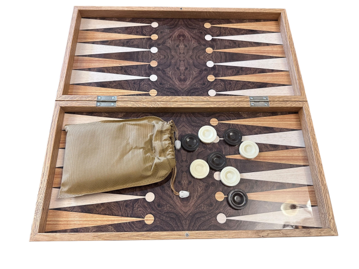 Joc de Șah și Table – Set Deluxe cu Piese din Metal Auriu/Argintiu Sculptate Manual [5]