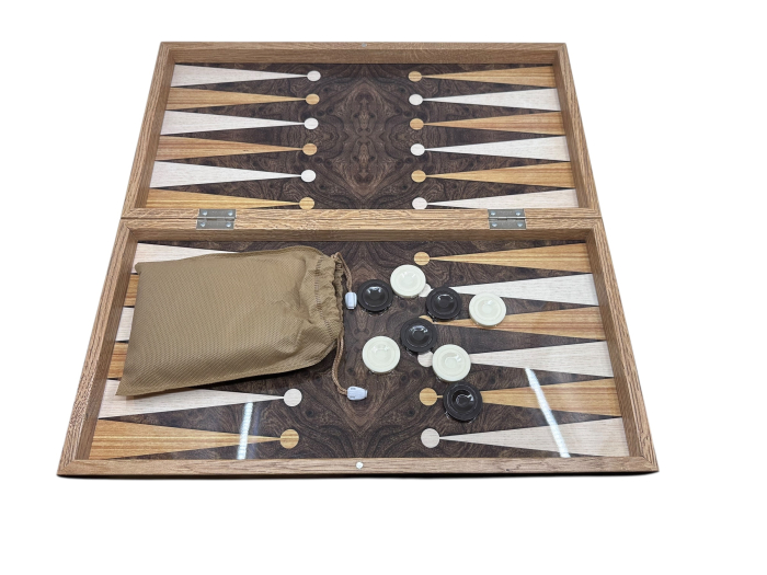 Joc de Șah și Table – Set Deluxe cu Piese din Metal Auriu/Argintiu Sculptate Manual [7]