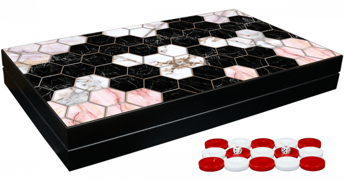 Joc Table Backgammon - Marble Star, calitate premium 40cm x 25cm [2]