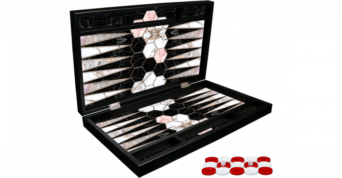 Joc Table Backgammon - Marble Star, calitate premium 40cm x 25cm [3]