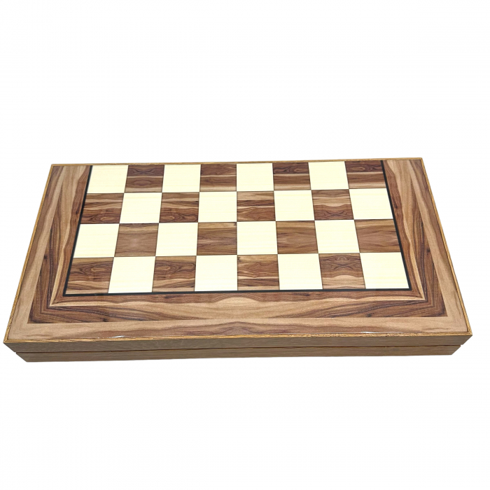 Joc Table si Sah - model Natural Wood, calitate premium + Piese de Sah + Carti de joc aurite [2]