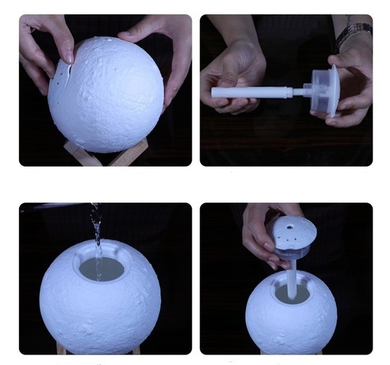 Lampa 3D Moon cu Umidificator, 12 cm diametru [5]