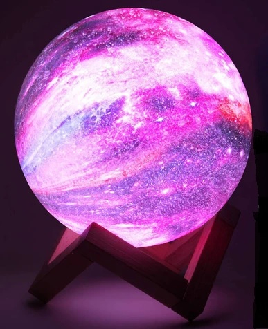 Lampa 3D Multicolor Moon by Borealy XL 15 cm diametru/38 cm circumferinta [4]