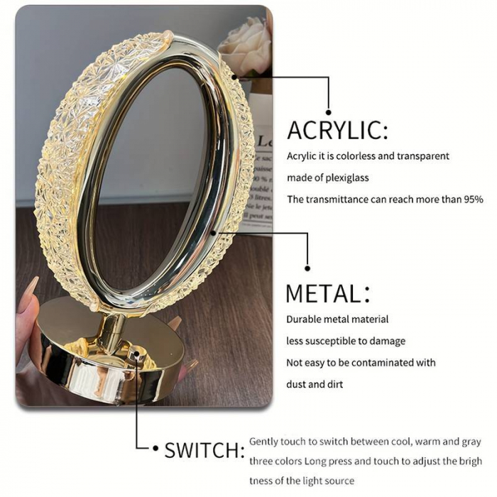 Lampa Cristal Touch Botania Gold [7]