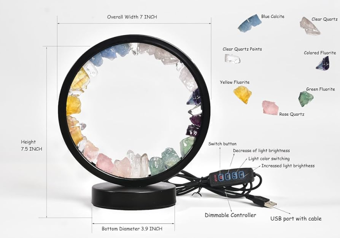 Lampa Echilibrare Chakre Cristale Naturale [2]