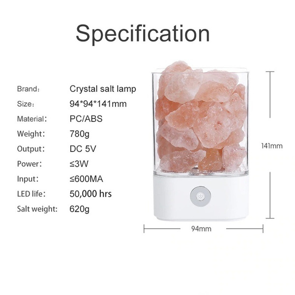 Lampa Purificare cu Sare de Himalaya - Negru [7]