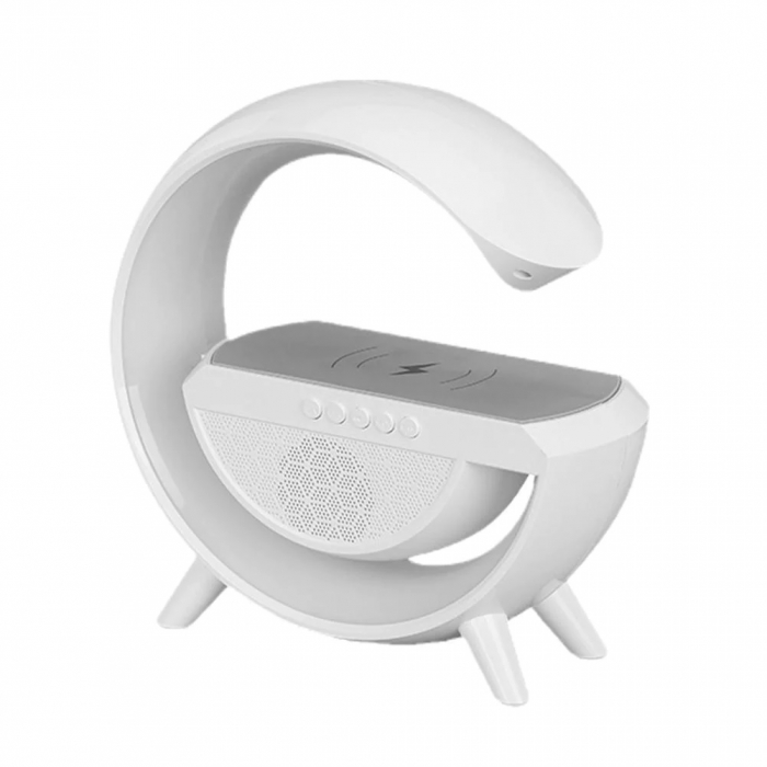 Life Assistant - Lampa, Difuzor multifuncțional de ceas cu alarmă, încărcător wireless, lumină rgb de control al aplicațiilor [6]