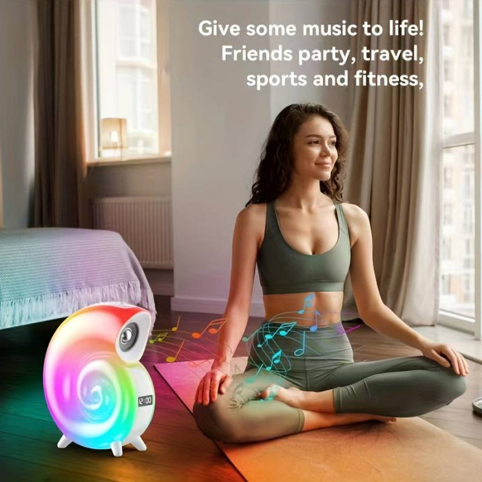 Life Assistant - Multifunctional Lampa muzicala, difuzor wireless, lumini LED colorate si ceas electronic [3]