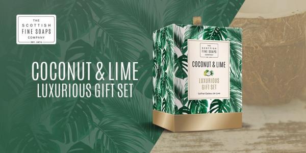 Luxurious Gift Esarfa Casmir, Mănuşi Piele naturală & Cosmetice Coconut & Lime Scottish Fine Soaps - personalizabil [6]