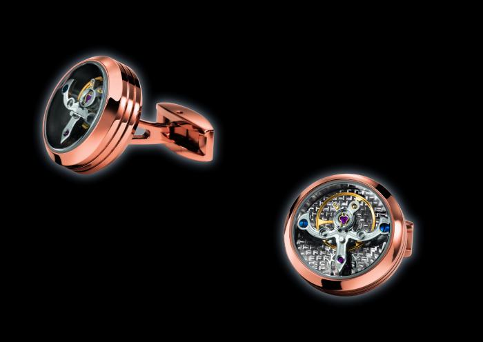 Butoni TF Est. 1968 Tourbillon Luxury - Placaţi cu aur roz - Made in Switzerland [4]