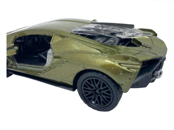 Masinuta copii metalica - Lamborghini Dark Green - cu usi ce se deschid [2]