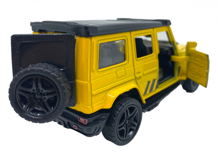 Masinuta copii metalica - SUV galben - cu usi ce se deschid [3]