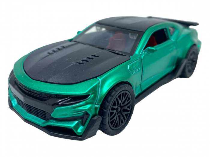 Masinuta copii metalica - Verde siclam - cu usi ce se deschid [5]