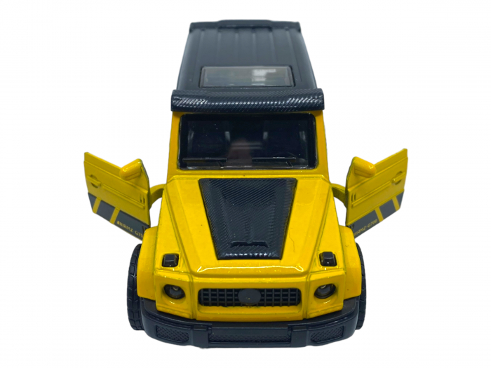 Masinuta copii metalica - SUV galben - cu usi ce se deschid [5]