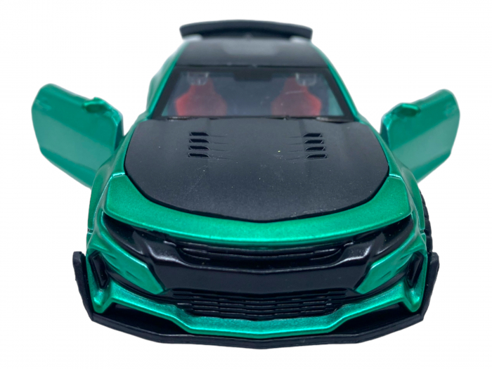 Masinuta copii metalica - Verde siclam - cu usi ce se deschid [4]