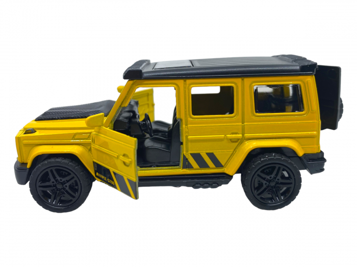 Masinuta copii metalica - SUV galben - cu usi ce se deschid [6]