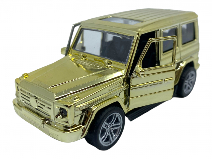 Masinuta copii metalica - SUV Auriu - cu usi ce se deschid [5]